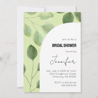 Invitation de feuilles d'eucalyptus verdure magnif