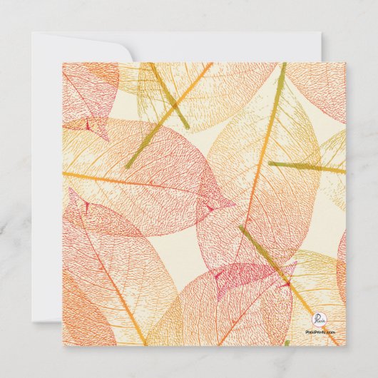 Invitation de Feuilles pressés (Dos)