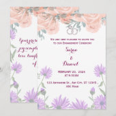 Invitation de fiançailles (Devant / Derrière)