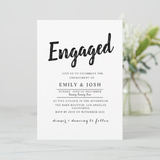 Invitation de fiançailles  (Debout devant)