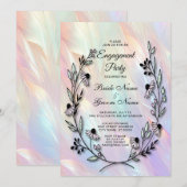 Invitation de fiançailles à fleurs minimale (Devant / Derrière)