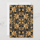 Invitation de fiançailles à la florale dorée (Dos)