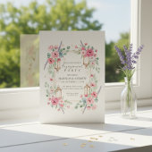 Invitation de fiançailles à la lanterne florale ro