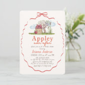 Invitation de Fiançailles Appley Ever After sous l (Debout devant)