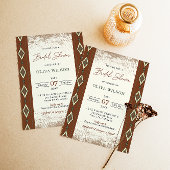 Invitation de Fiançailles Aztec Western, Rustique