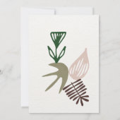 Invitation de fiançailles Boho Moderne IMPRIMÉE |  (Dos)