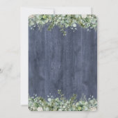 Invitation de Fiançailles Bois Noyer Eucalyptus (Dos)