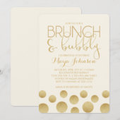 Invitation de Fiançailles Brunch et Bulles (Devant / Derrière)
