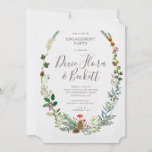 Invitation de Fiançailles de bois d'hiver (Devant)