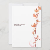 Invitation de Fiançailles de coton floral monogram (Dos)