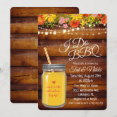 Invitation de fiançailles de couple de pot de jar (Devant / Derrière)