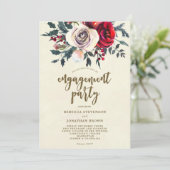 invitation de fiançailles de fête florale d'hiver  (Debout devant)