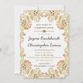 Invitation de fiançailles de feuillage d'automne (Devant)