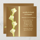 Invitation de fiançailles de Lillies de calla (Devant / Derrière)
