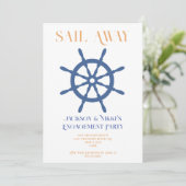 Invitation de fiançailles de plage nautique Sail A (Debout devant)