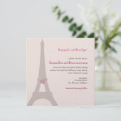 Invitation de fiançailles de Tour Eiffel de Paris (Debout devant)