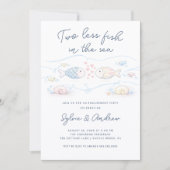 Invitation de fiançailles Deux Poissons de moins d (Devant)