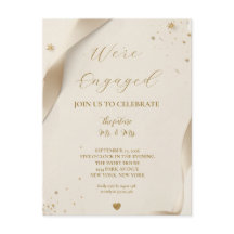 Invitation de fiançailles élégante et personnalisé