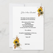 Invitation de fiançailles Fleur de tournesol blanc (Dos)