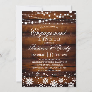 Invitation de fiançailles Flocon de neige d'hiver
