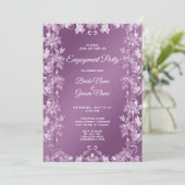 Invitation de Fiançailles floral Lilac moderne (Debout devant)