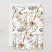 Invitation de fiançailles florale de fleur sauvage (Dos)