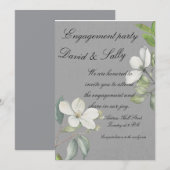 Invitation de fiançailles florale élégante (Devant / Derrière)