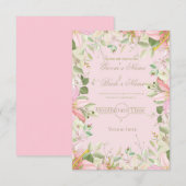 Invitation de fiançailles florale élégante (Devant / Derrière)