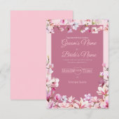 Invitation de fiançailles florale romantique (Devant / Derrière)