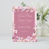 Invitation de fiançailles florale romantique (Debout devant)