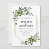 Invitation de Fiançailles géométrique Foliage (Devant)