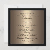 Invitation de fiançailles Glamour Café Fleur noir (Dos)