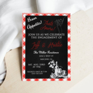 Invitation de fiançailles italienne Buon Appetito