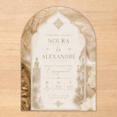 Invitation de fiançailles marocaine européenne (Recto)