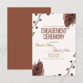 Invitation de fiançailles Moderne Boho (Devant / Derrière)