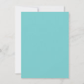 Invitation de Fiançailles Pailletée Or Turquoise (Dos)