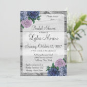 Invitation de Fiançailles Roses de Campagne Rustiq (Debout devant)