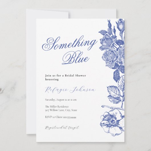Invitation de Fiançailles Something Blue (Devant)