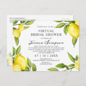 Invitation de Fiançailles Virtuelle aux Citrons à (Devant / Derrière)