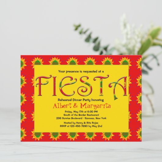 Invitation de fiesta (Debout devant)
