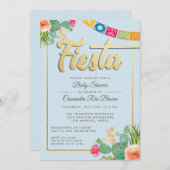 Invitation de Fiesta Baby shower (Devant / Derrière)
