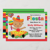 Invitation de Fiesta Baby shower (Devant / Derrière)