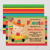 Invitation de Fiesta Baby shower (Devant / Derrière)