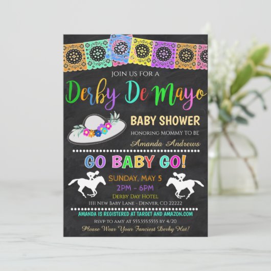 Invitation de Fiesta Baby shower (Debout devant)
