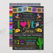 Invitation de Fiesta Baby shower (Devant / Derrière)