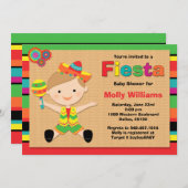 Invitation de Fiesta Baby shower (Devant / Derrière)