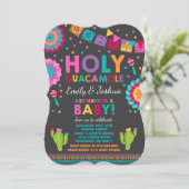 Invitation de Fiesta Baby shower Saint-Guacamole (Debout devant)