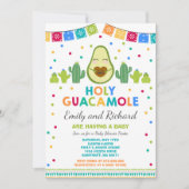 Invitation de Fiesta Baby shower Saint-Guacamole (Devant)