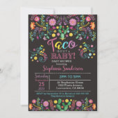 Invitation de Fiesta Baby shower Taco sur un bébé (Devant)