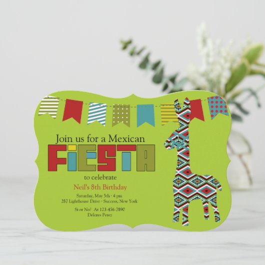 Invitation de Fiesta Burro (Debout devant)